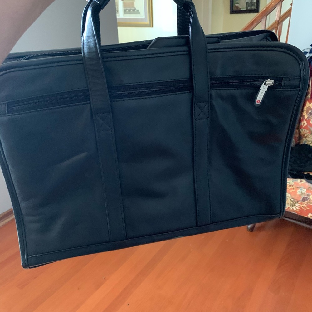 Foray leather laptop office case new